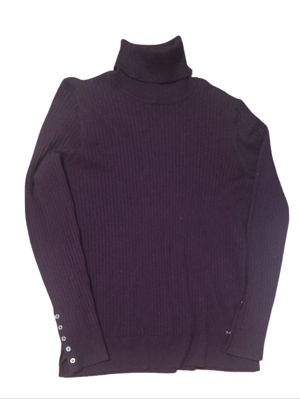 Calvin Klein Ribbed Turtleneck Sweater - Plum Festival Cocktail Buisiness Casual - Picture 3 of 13